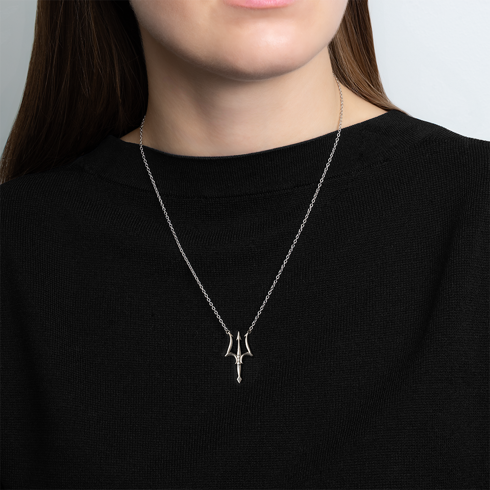 Percy Jackson Trident Icon Pendant Necklace-5