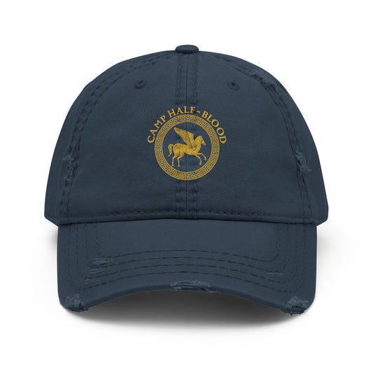 Percy jackson distressed dad hat camp half-blood - navy