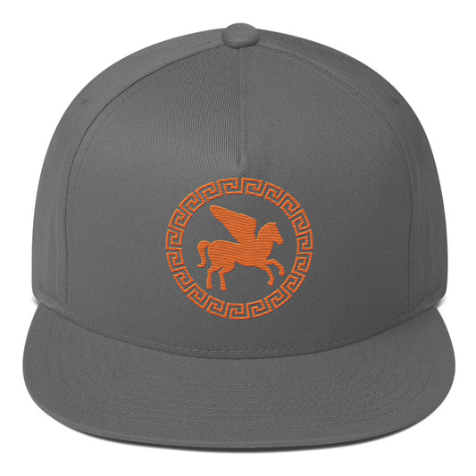 Percy jackson embroidered flat bill hat camp half-blood - grey