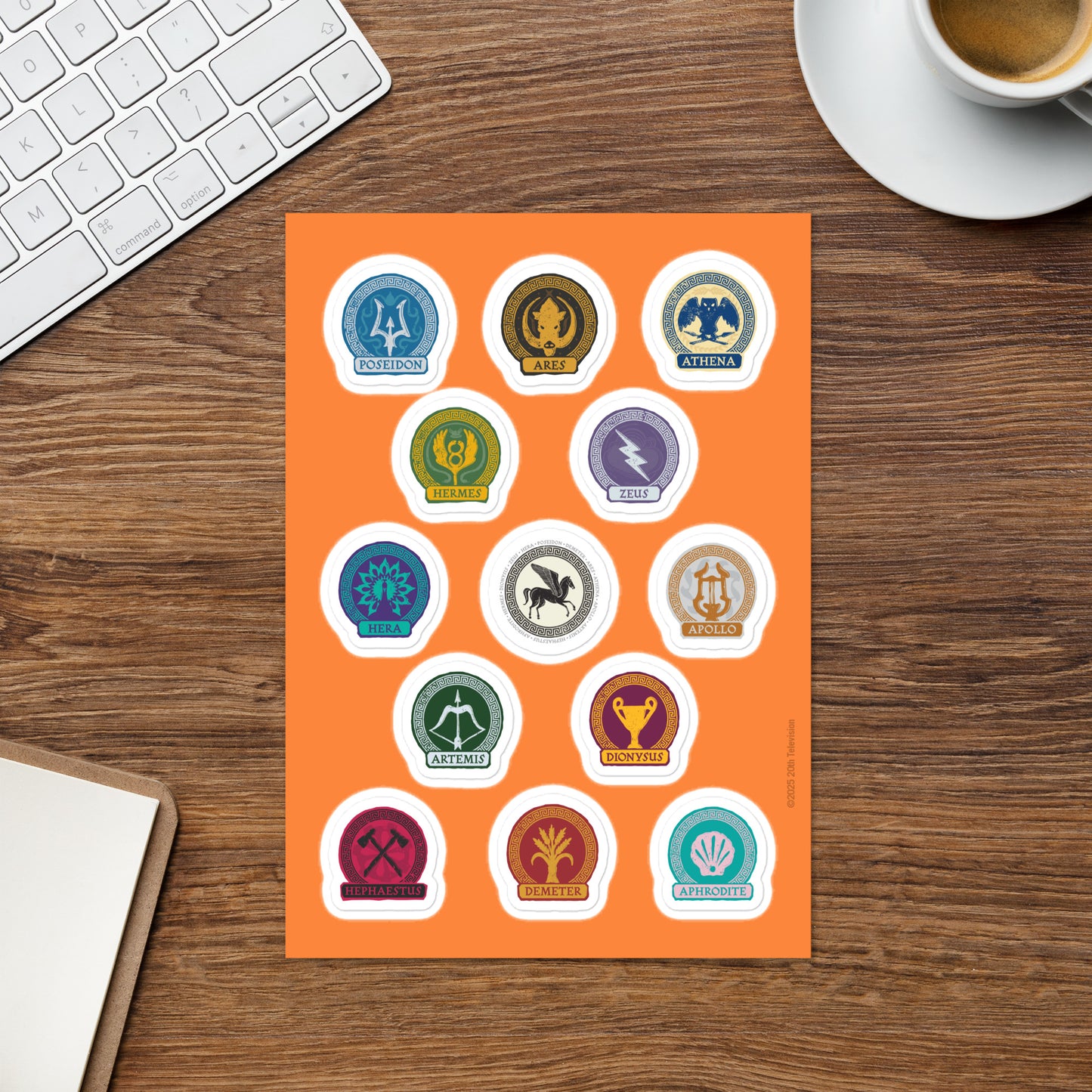 Percy Jackson Sticker Sheet Cabin Icons
