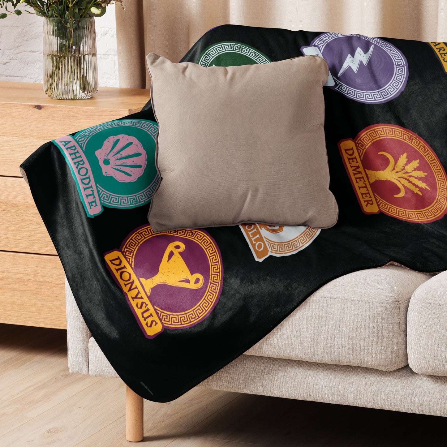 Percy Jackson Sherpa Blanket Cabins