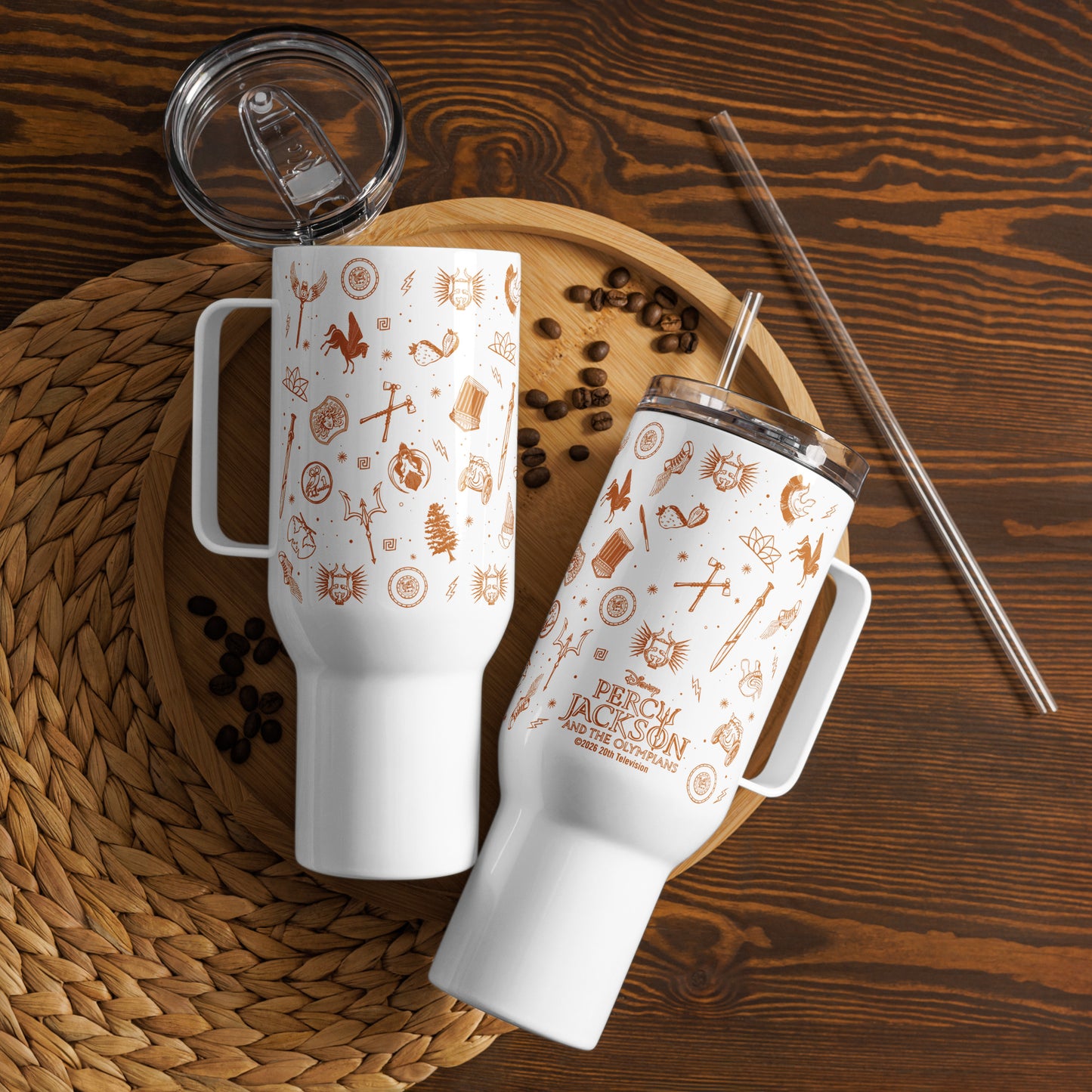 Percy Jackson Travel Mug Symbols