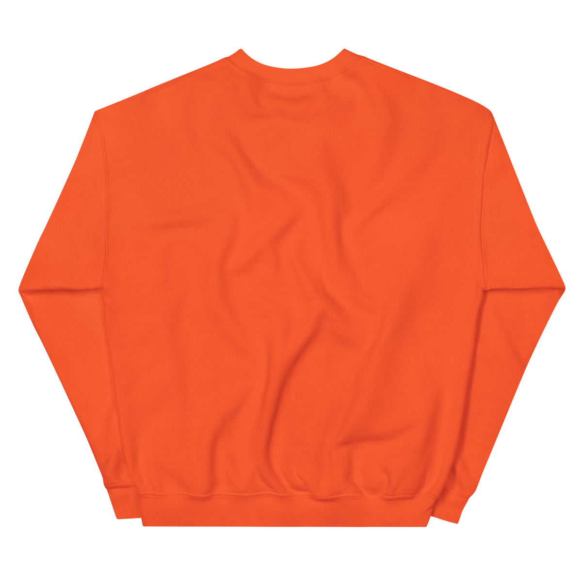 Close-up of the Camp Half-Blood chest text graphic on the orange sweatshirt