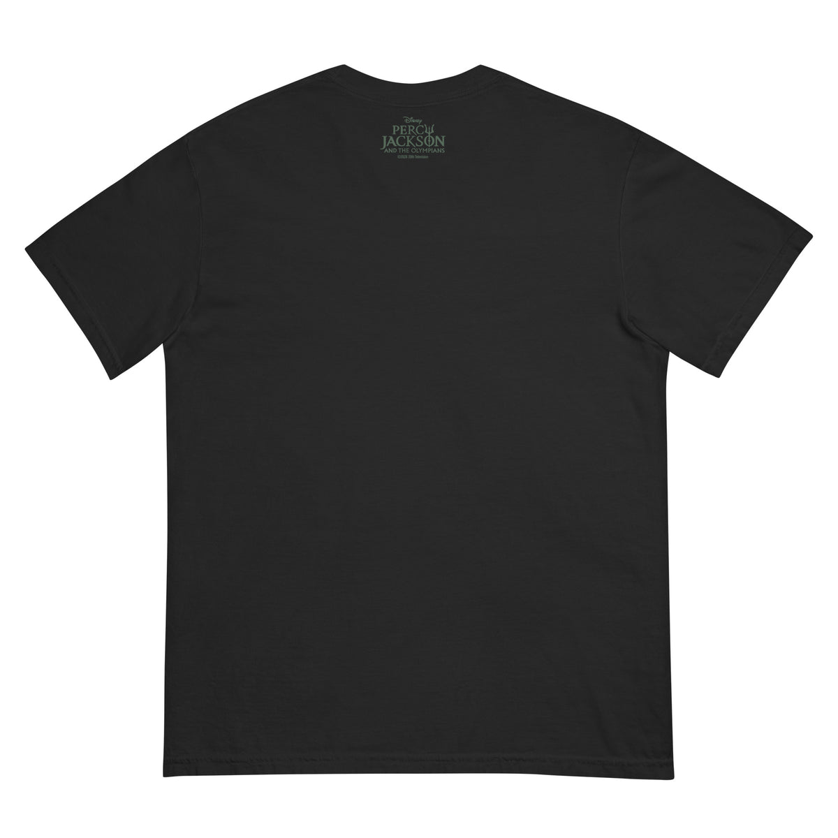 Folded stack of Percy Jackson Artemis t-shirts showing available color variants
