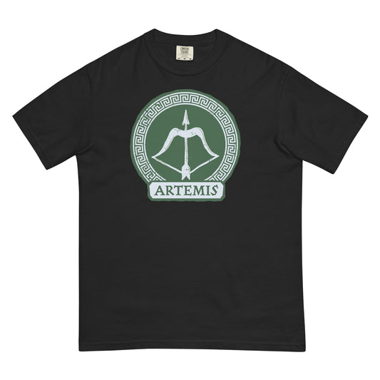 Percy jackson t-shirt artemis cabin logo - black