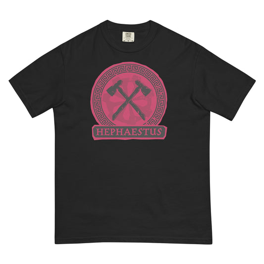 Percy jackson t-shirt hephaestus cabin logo - black