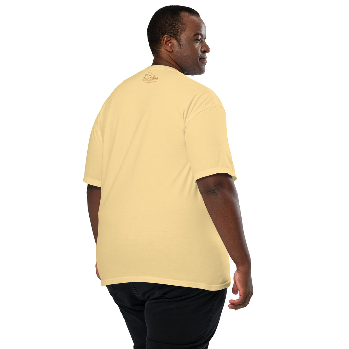 Back view of the relaxed fit Percy Jackson t-shirt