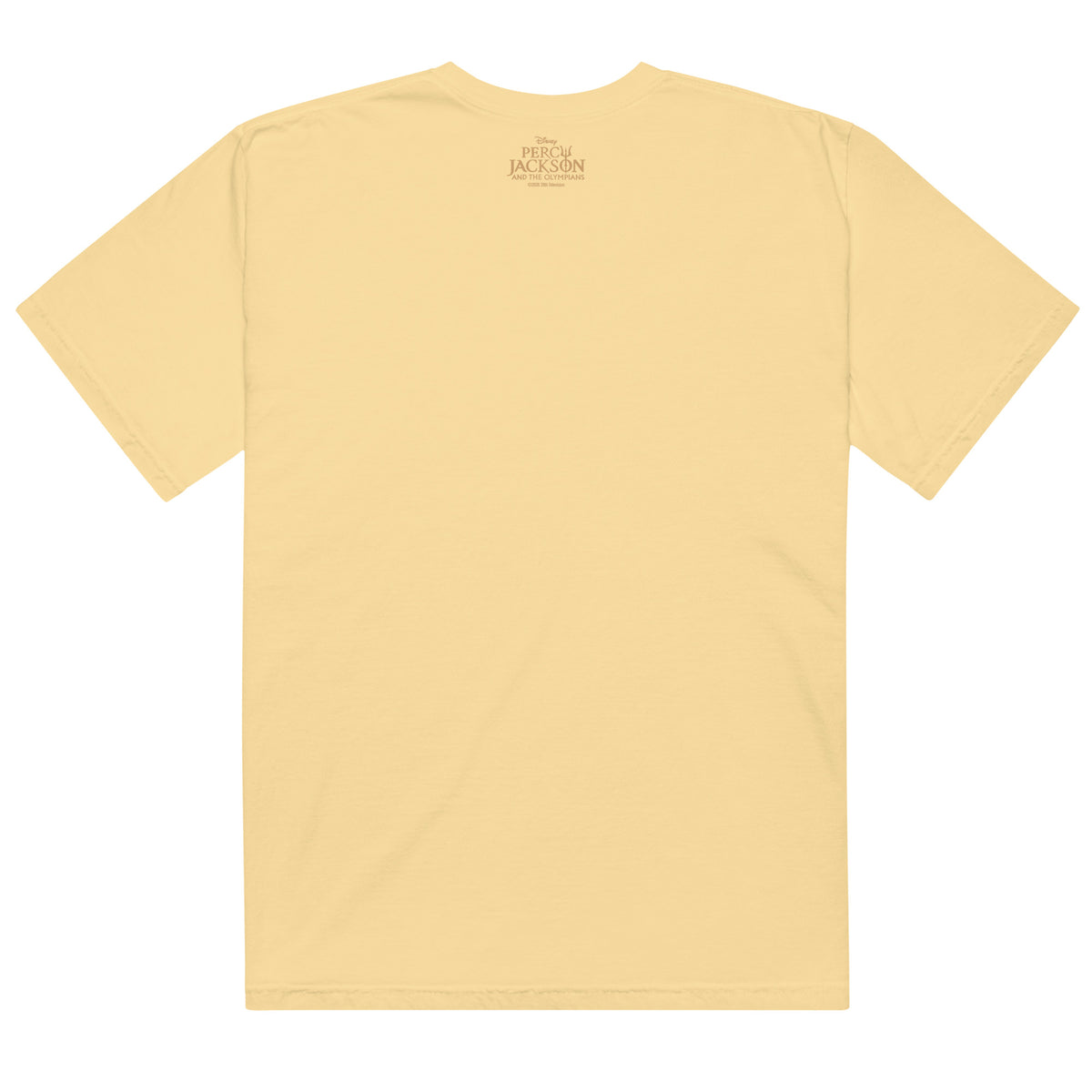 Folded stack of Percy Jackson Demeter t-shirts in available variant colors