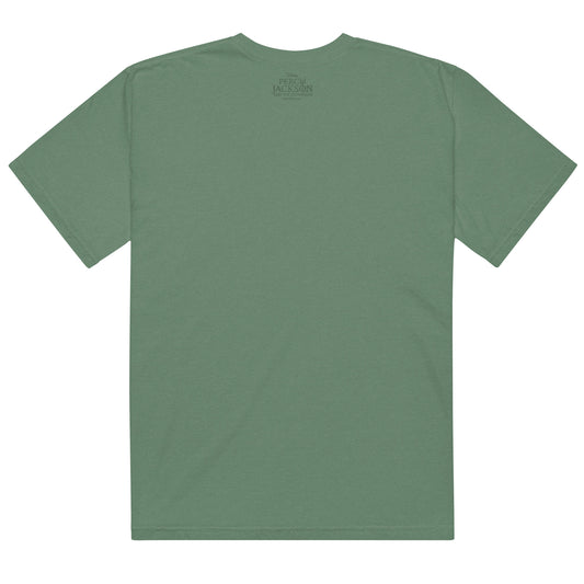 Close-up of the Artemis graphic design on the chest of the t-shirt