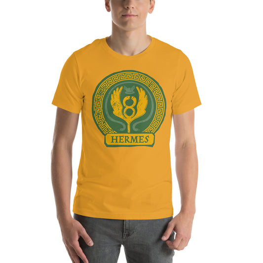 Percy jackson t-shirt hermes cabin - mustard