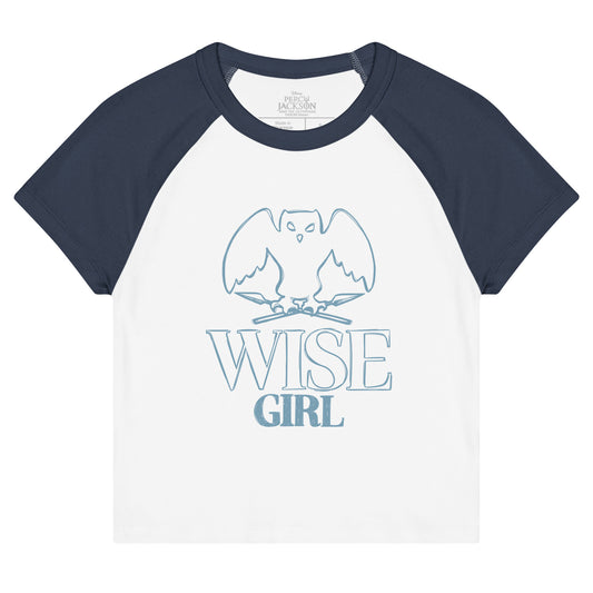 Percy jackson women's raglan t-shirt wise girl - navy